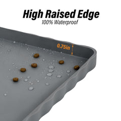 Tapis YUSMOO bord élevé et poche débris, contenir aliments et liquides.