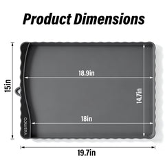 Tapis YUSMOO en silicone sans BPA, imperméable et résistant aux taches.
