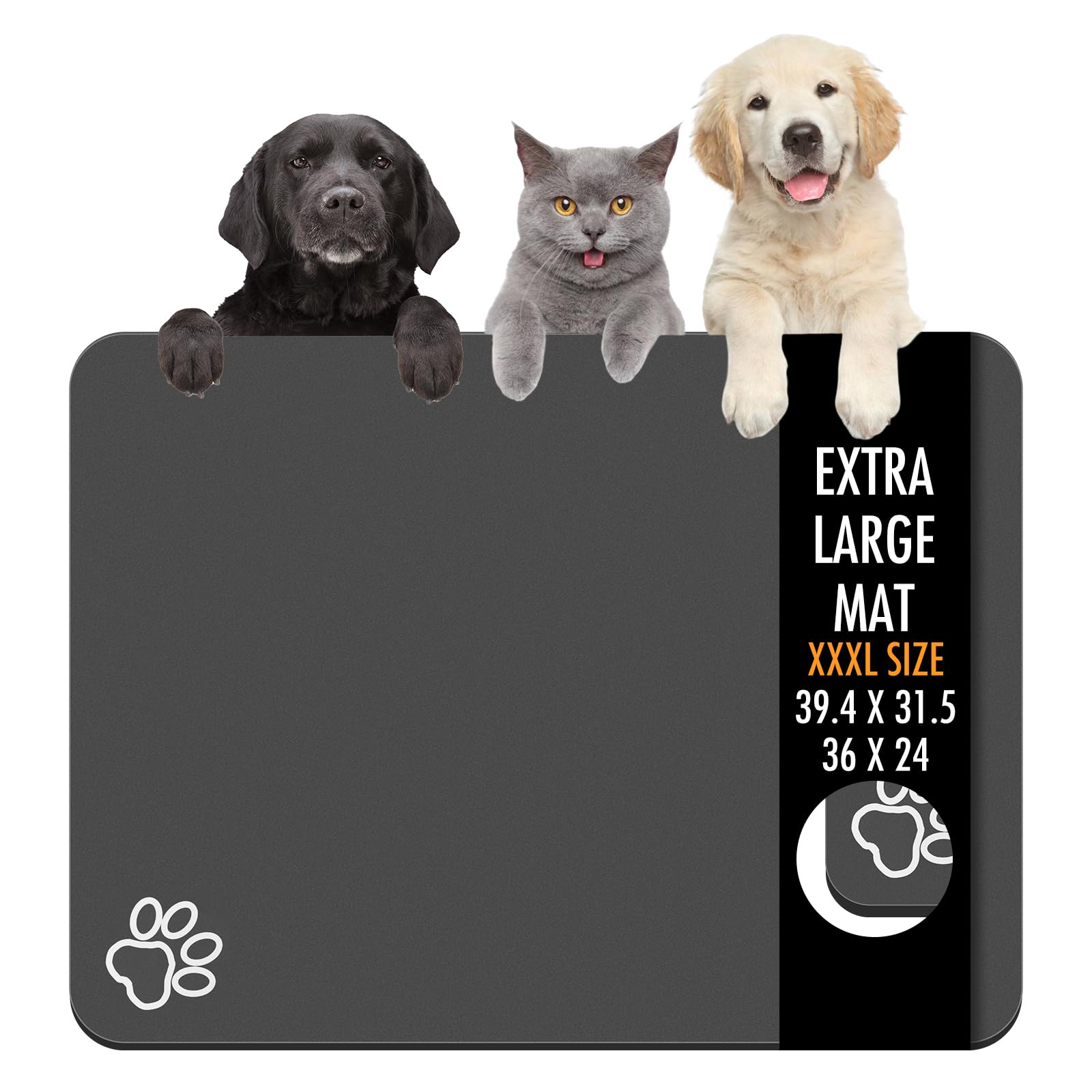 Tapis d'alimentation Yuzshin grand pour chiens, absorbant et rapide au séchage.