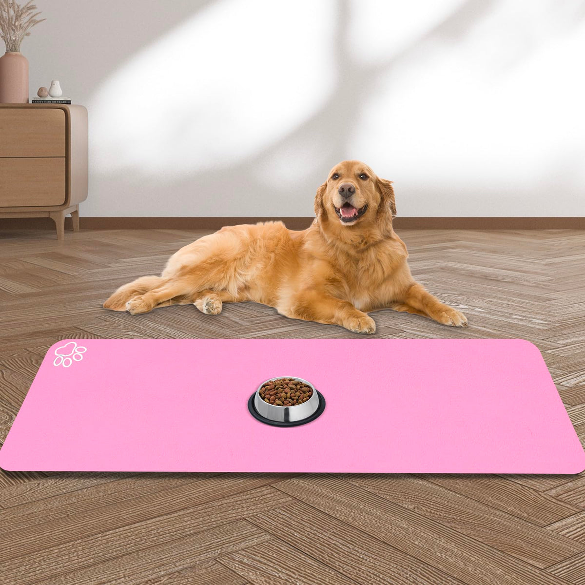 Tapis yuzshin grand pour chiens et chats, double bols pratique