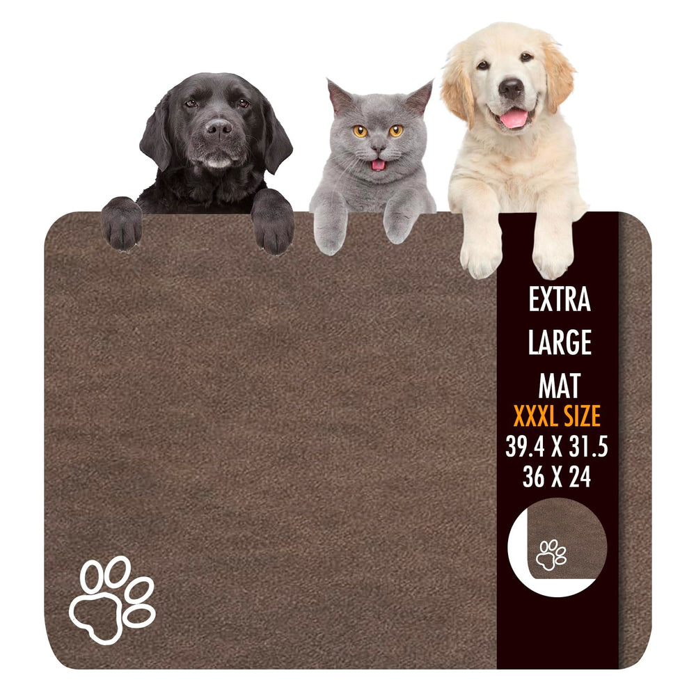Tapis nourriture Yuzshin 36x24 : absorption rapide pour chien et chat.