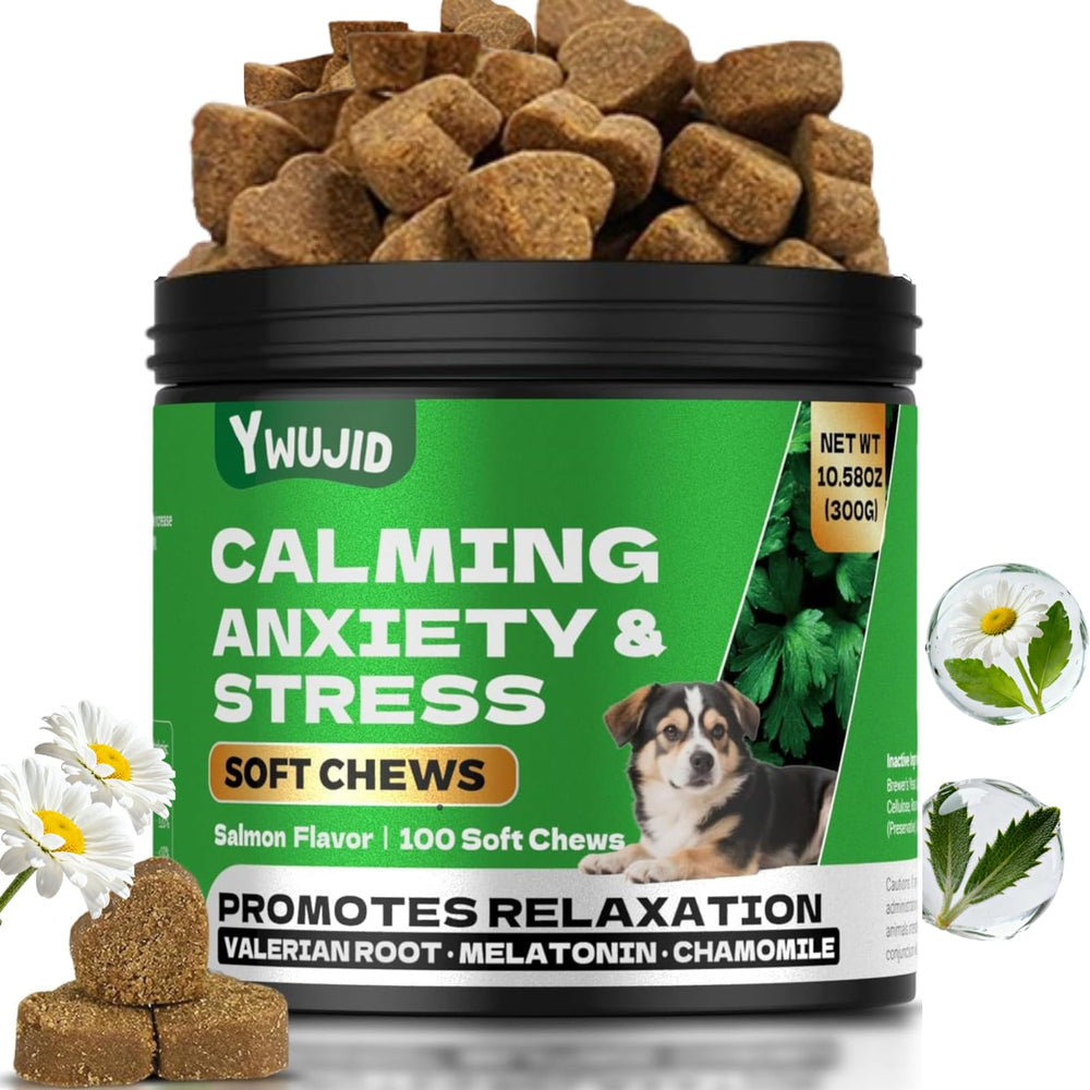 YWUJID friandises melatonine pour chien, calment et équilibrent l'émotionnel.