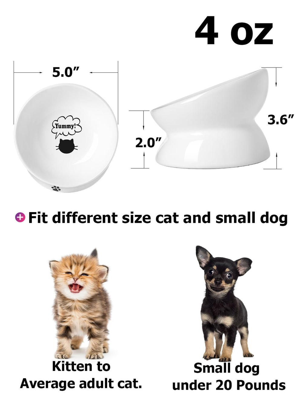 YYHY bol eleve chat, alimentation en hauteur pour un repas confortable.