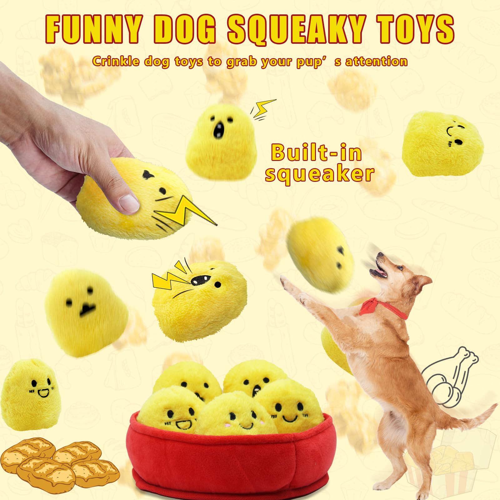 YZHDUXIU nugget poulet avec sifflet, stimulation auditive