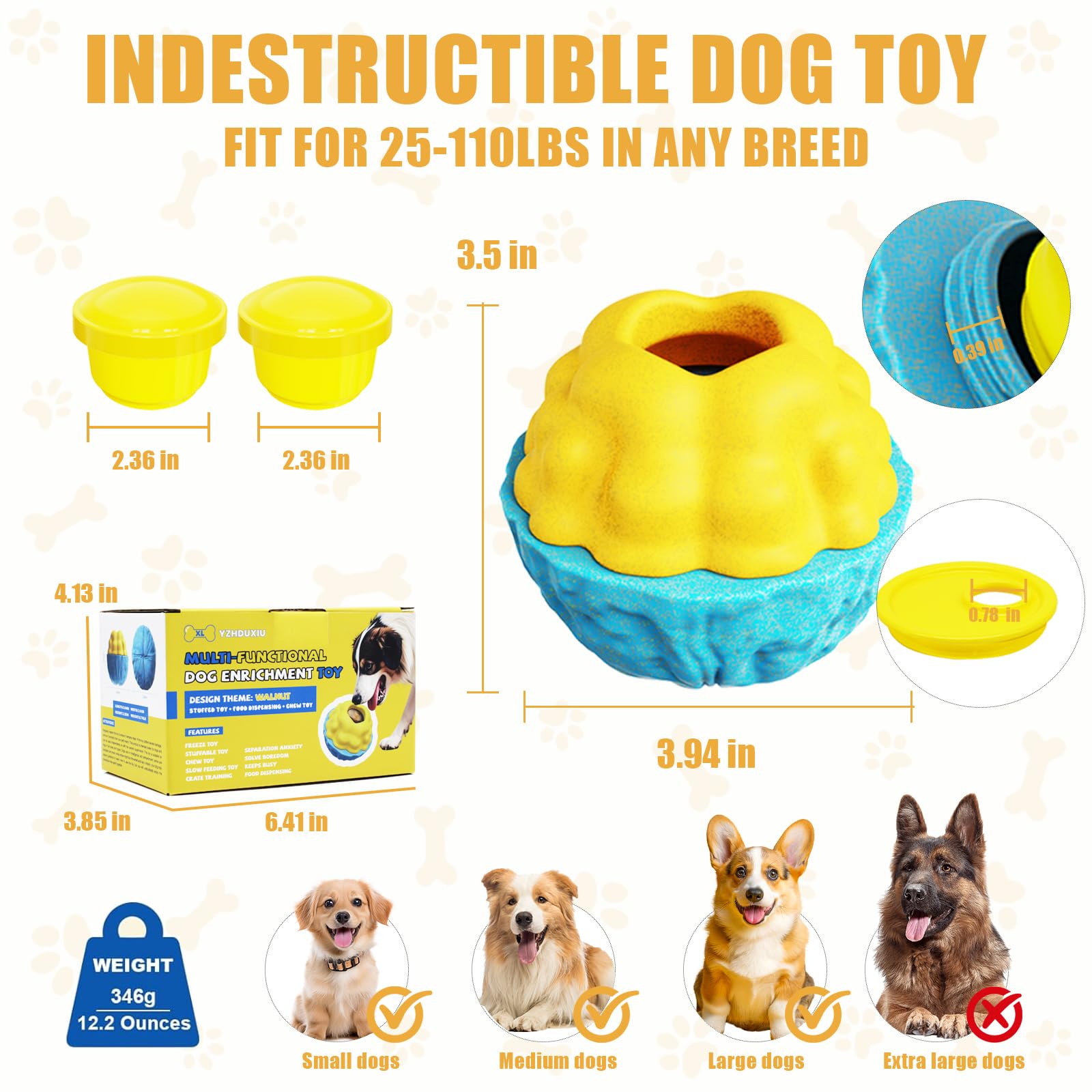 YZHDUXIU Porte-gourmandises Pupsicle, récompense et occupation engageante pour chien