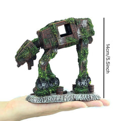 YZHZOM AT-AT Walker décor, refuge Betta, offre un cache pour petit poisson tout en restant sûr.