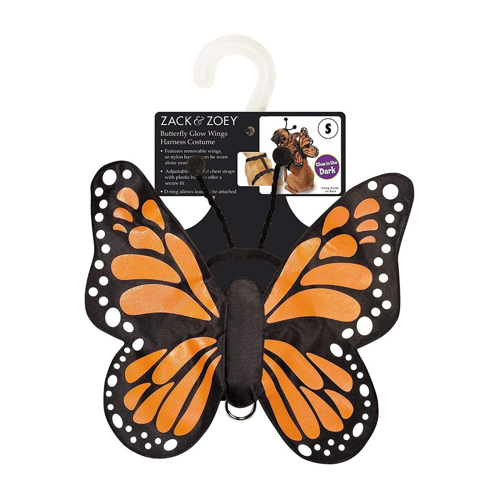 Harnais papillon lumineux Zack et Zoey pour chien, entretien facile et durable.