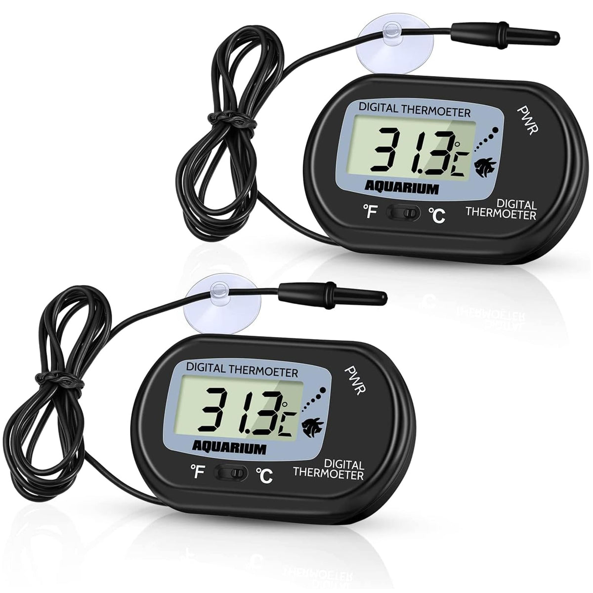 Zacro thermomètre d'aquarium avec grand écran LCD pour surveiller la température de l'eau.
