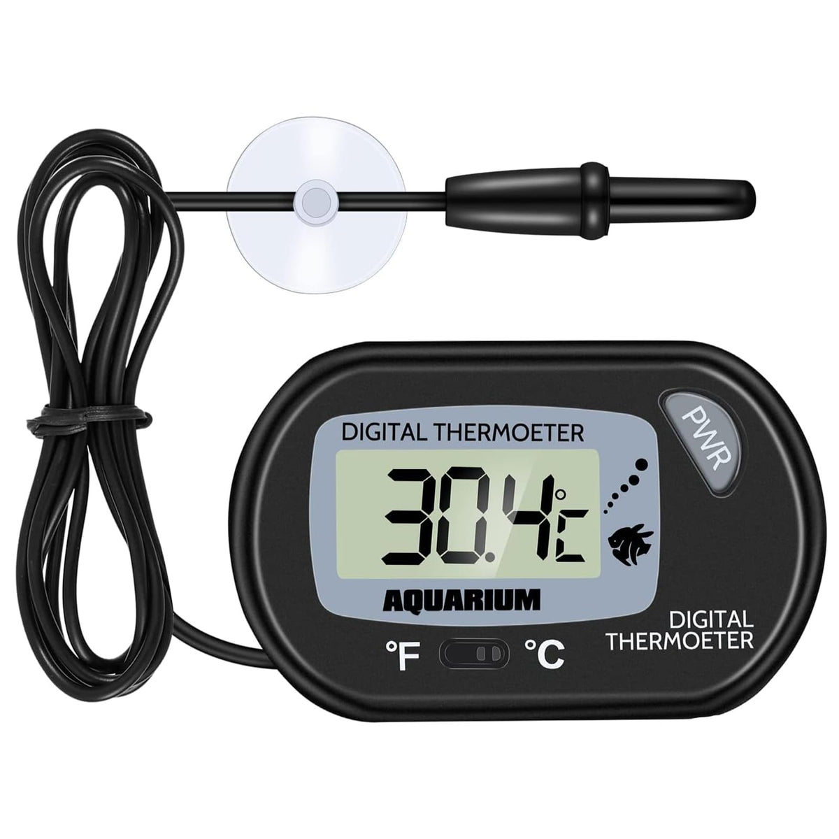Thermomètre d'aquarium Zacro avec écran LCD lisible pour surveiller la température