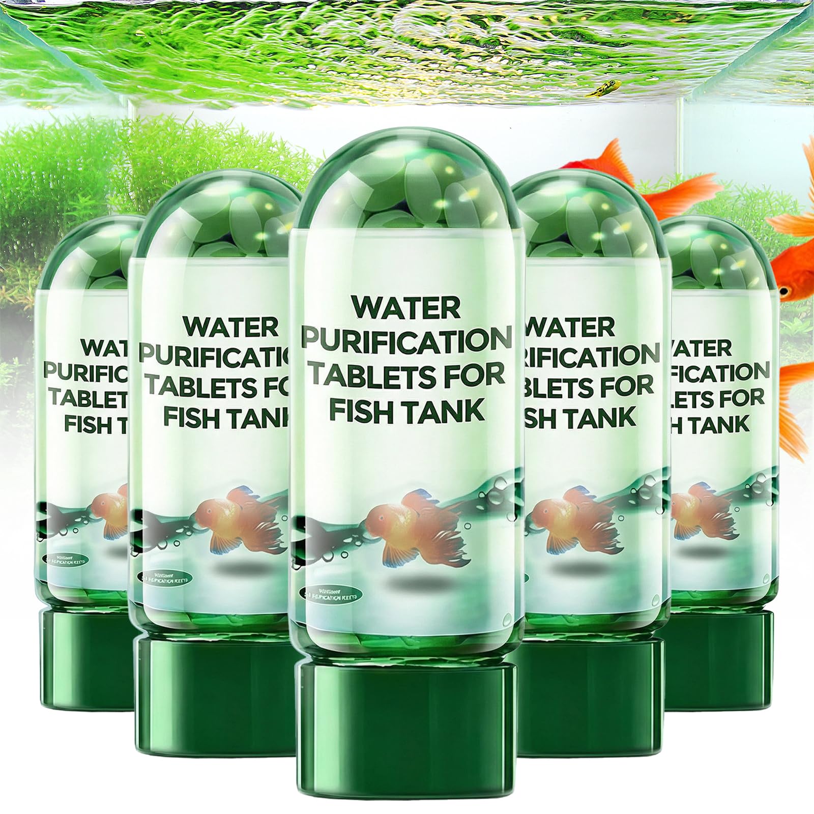 ZAIREG tablettes purification eau aquarium — bouteille prête à l'emploi pour clarifier l'eau.