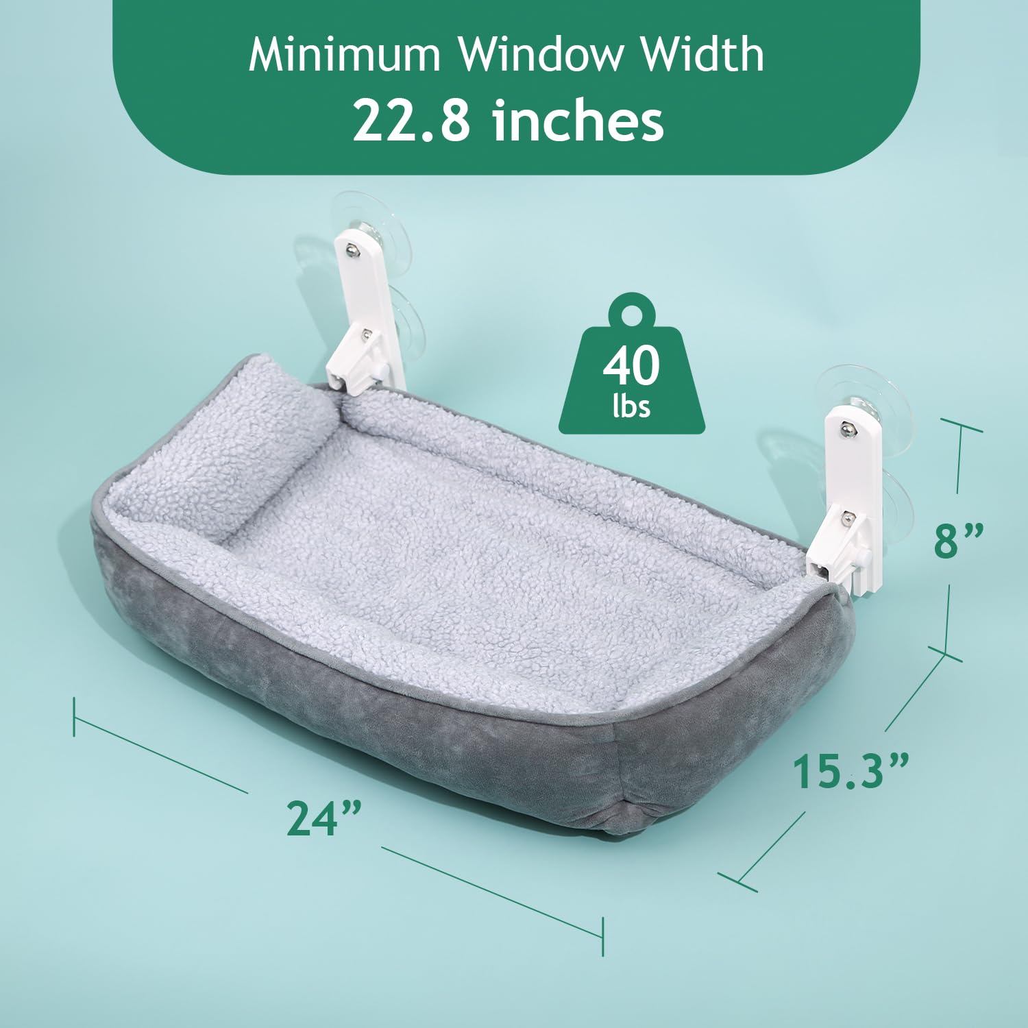 Chat profitant de la vue sur la fenêtre avec le hamac Zakkart.