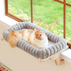 Zakkart SnugCloud perchoir-fenetre-bois-naturel, espace confortable près de la lumière