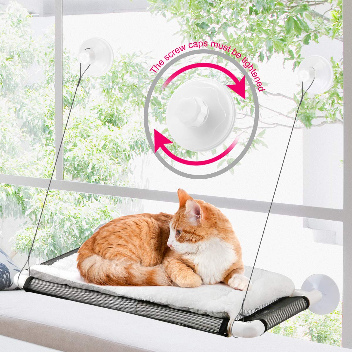 ZALALOVA siège-fenêtre chat: installation simple et rapide près d'une fenêtre