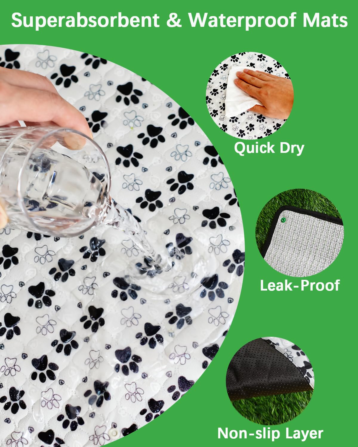 Zalhyrox tapis herbe antiderapant, maintien en place