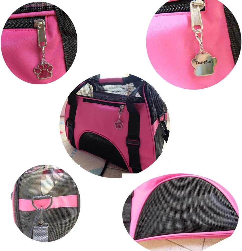 ZaneSun sac porteur chat rosered, pliable et lavable pour entretien facile.