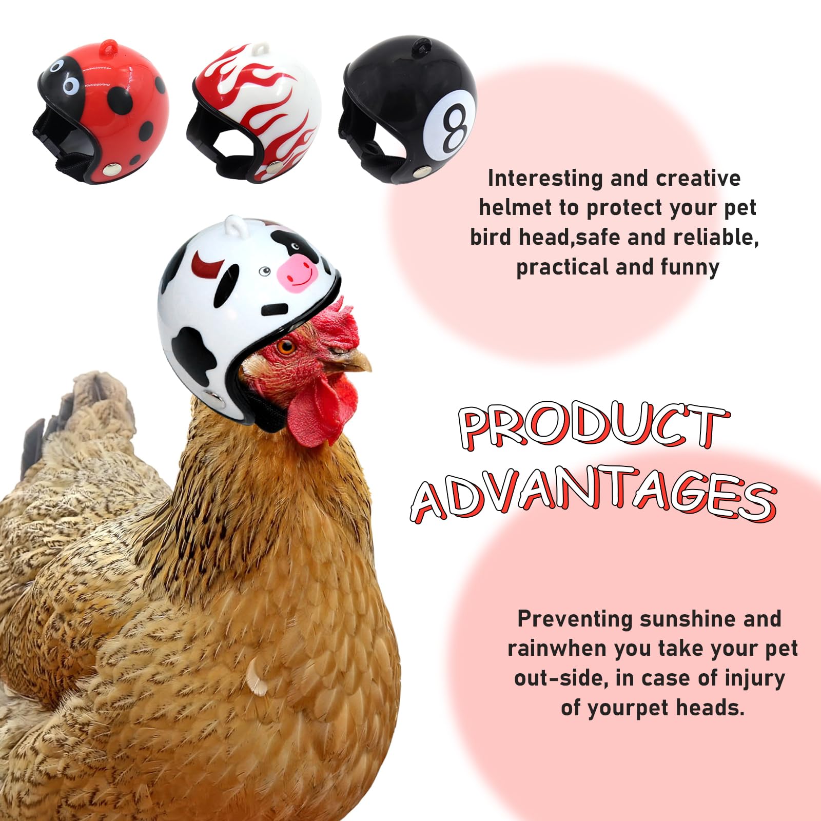 Design mignon et varié des casques Zaruatu pour petits animaux.