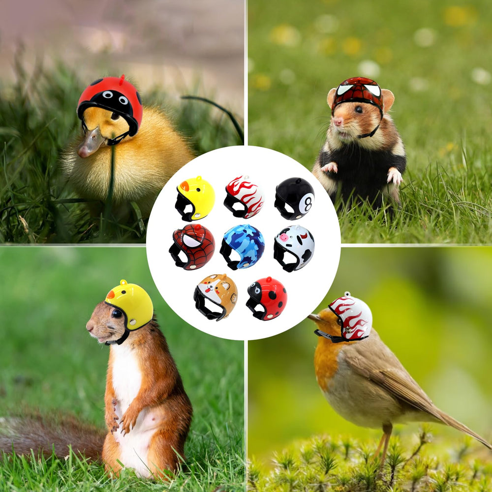 Ensemble Zaruatu de 8 styles de casques poulet, parfait pour photos et fêtes.