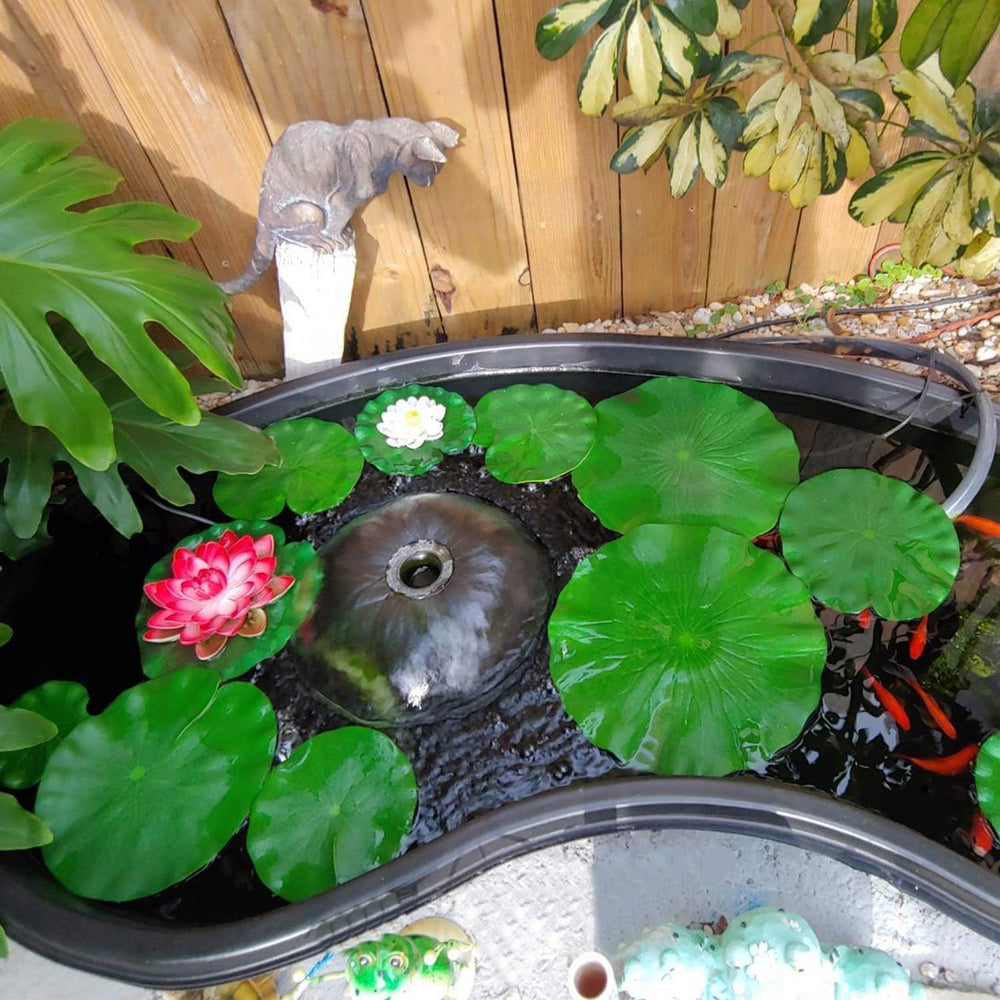 ZAUGONTW grande feuilles de nénuphar flottantes, offre refuge à petits animaux.