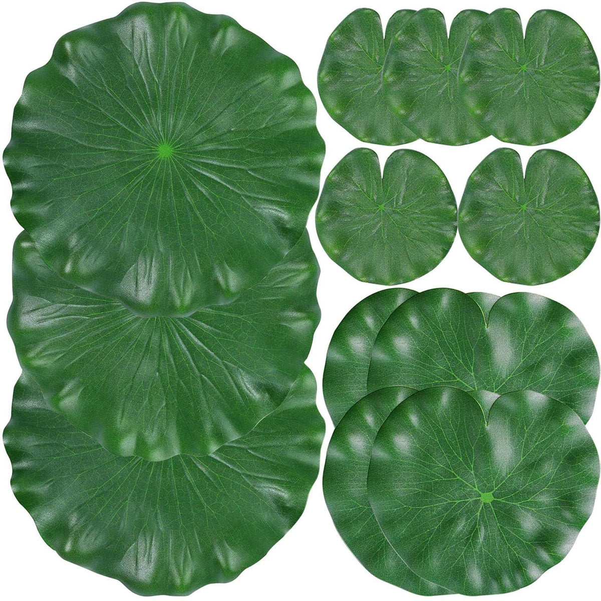 ZAUGONTW feuille de nénuphar flottante réaliste pour étang, décor naturel.