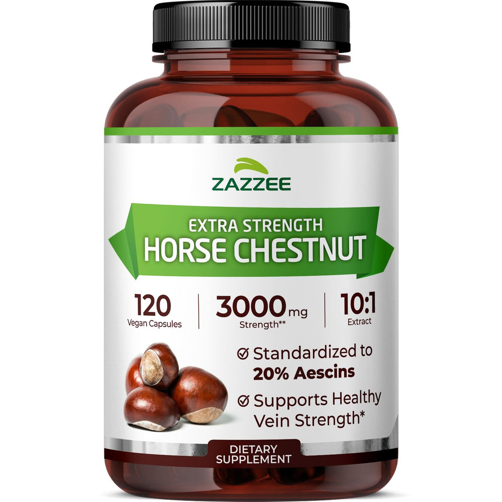 Zazzee bouteille d’extrait Marron d’Inde 10:1 pour circulation potentielle