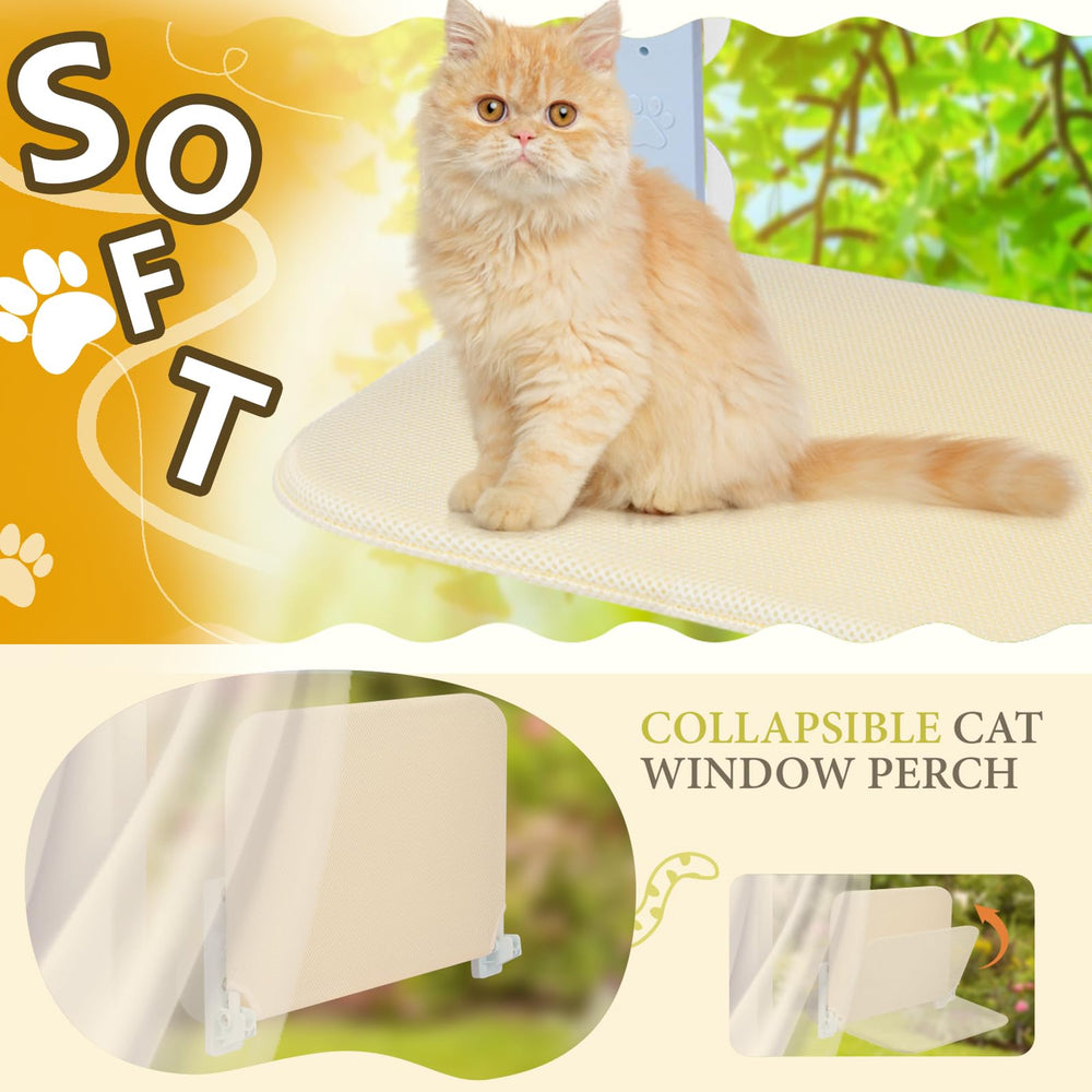 Chat profite du soleil sur le hamac fenêtre ZBUQ.