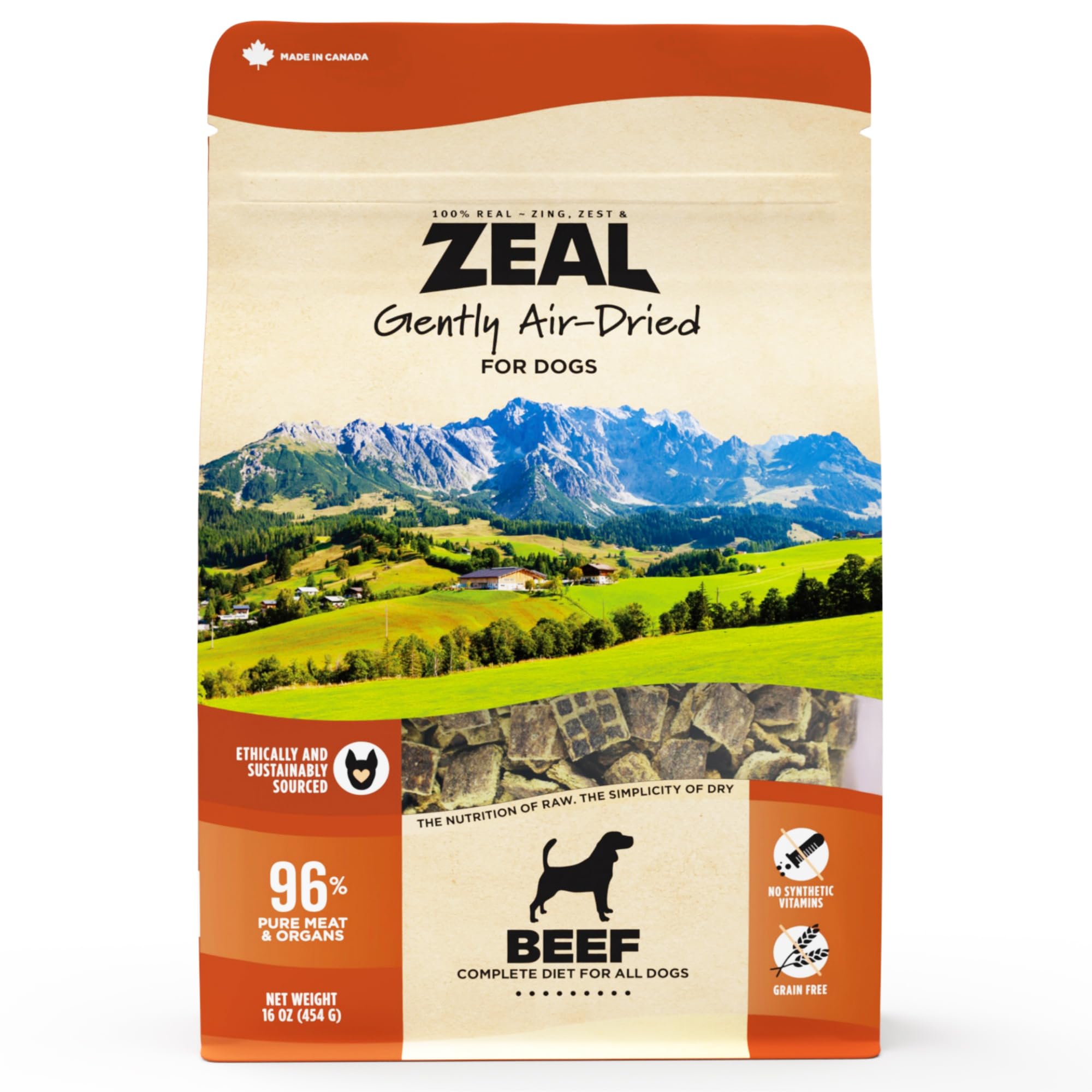 ZEAL bœuf-tripes-foie-coeur : protéine et organes pour l'énergie quotidienne.