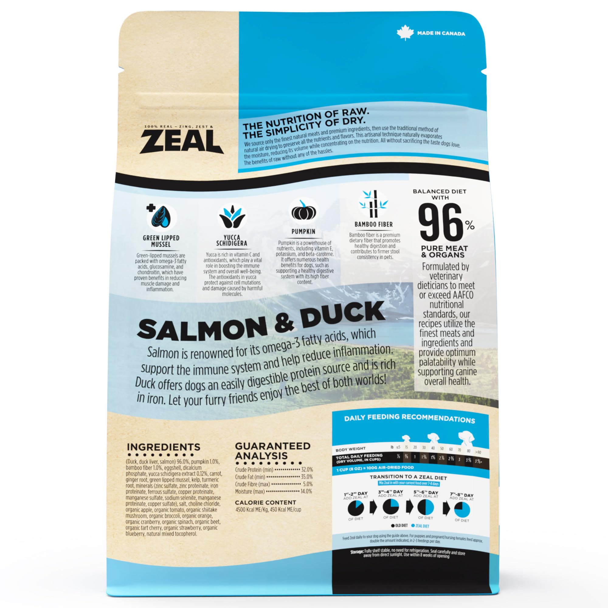 ZEAL Canada – texture croquante lors du séchage à l’air pour une mastication agréable.