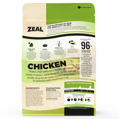ZEAL chat ingrédients naturels – fruits et légumes pour un équilibre nutritionnel.