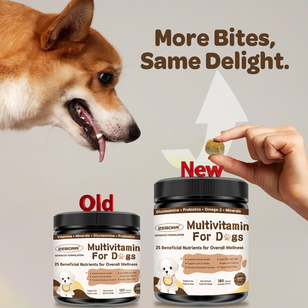 ZEBORA Dog Multivitamin 180 comprimés, pratique pour la routine.