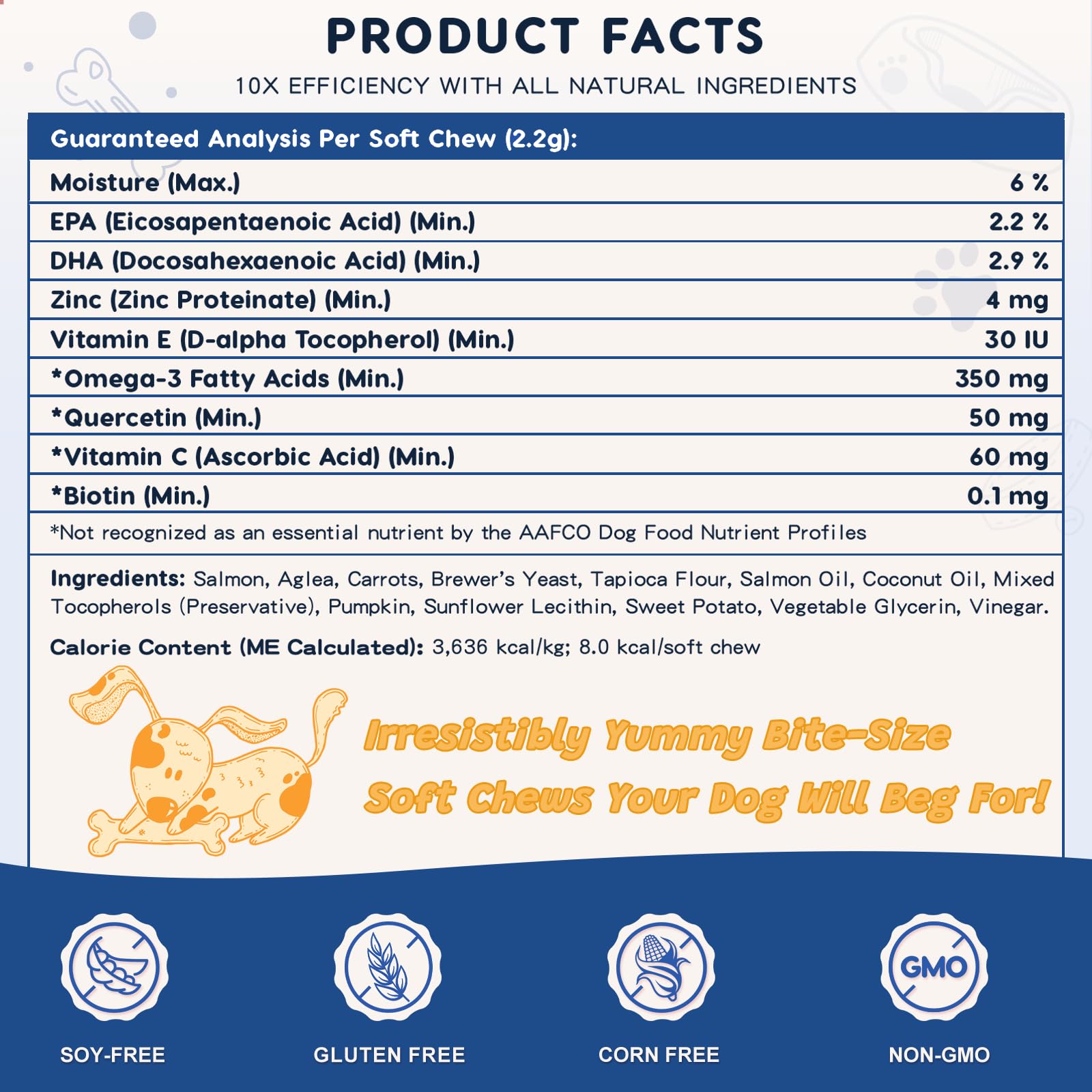 ZEBORA immunité chien saumon: vitamines C et E renforcent les défenses naturelles.