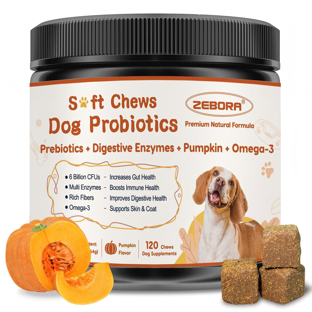 ZEBORA Probiotics pour chiens — emballage clair et pratique pour l’achat