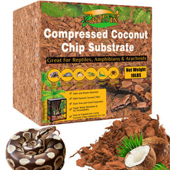 Zeedix brique copeaux coco: substrat absorbant et pratique pour terrarium.