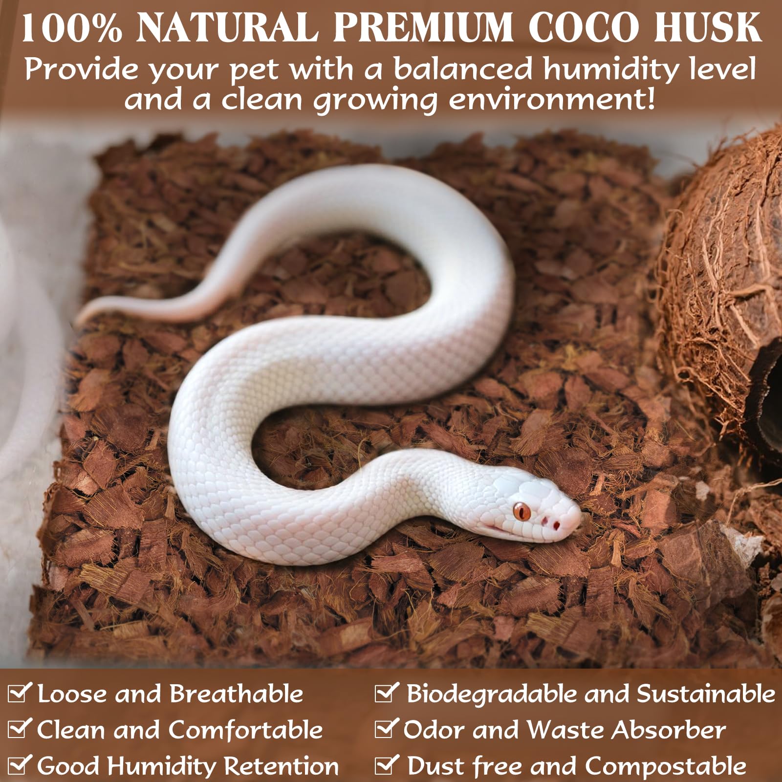Écorce de coco et copeaux Zeedix, substrat naturel et durable.