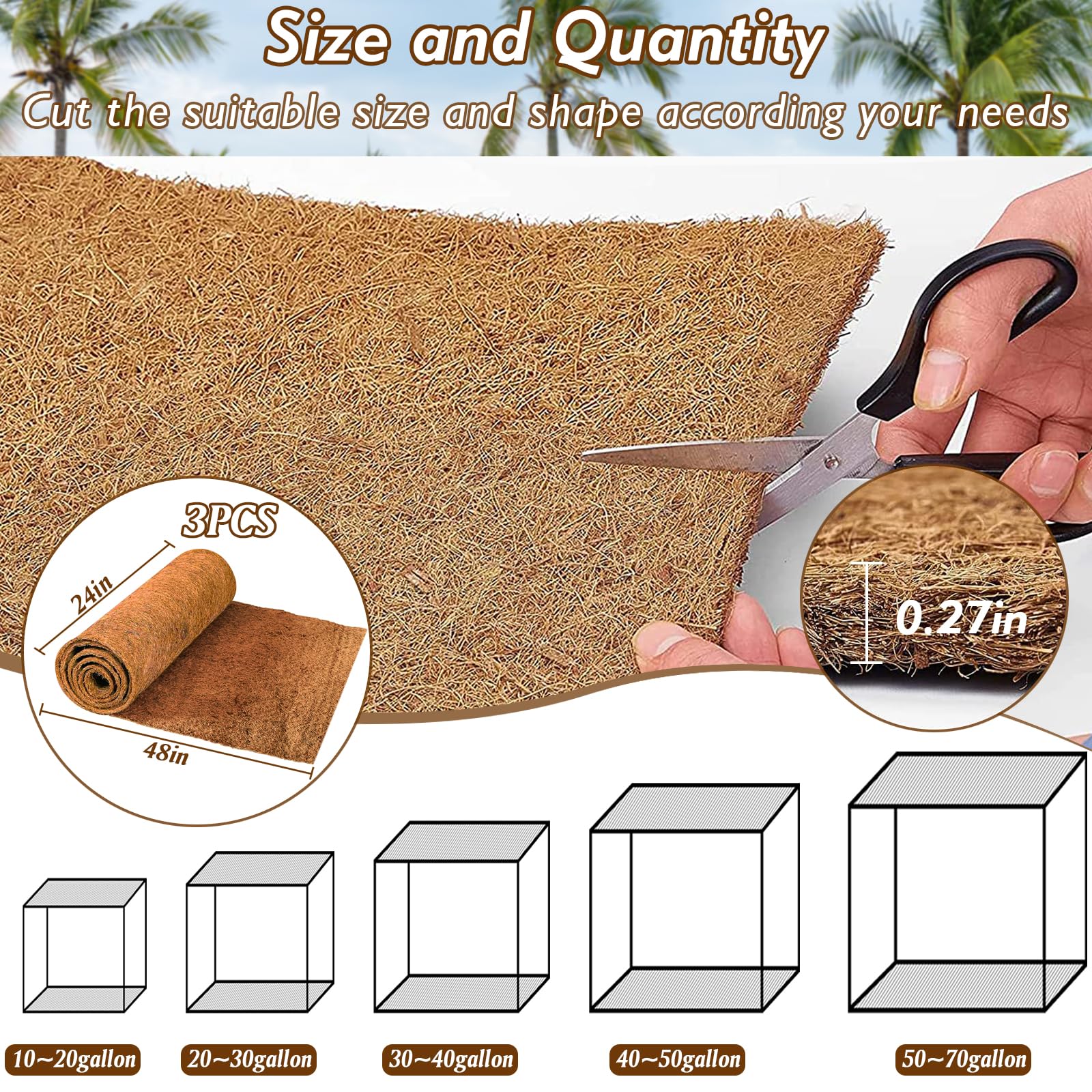 ZeeDix Tapis coco nettoyage rapide et réutilisable, facile à entretenir.