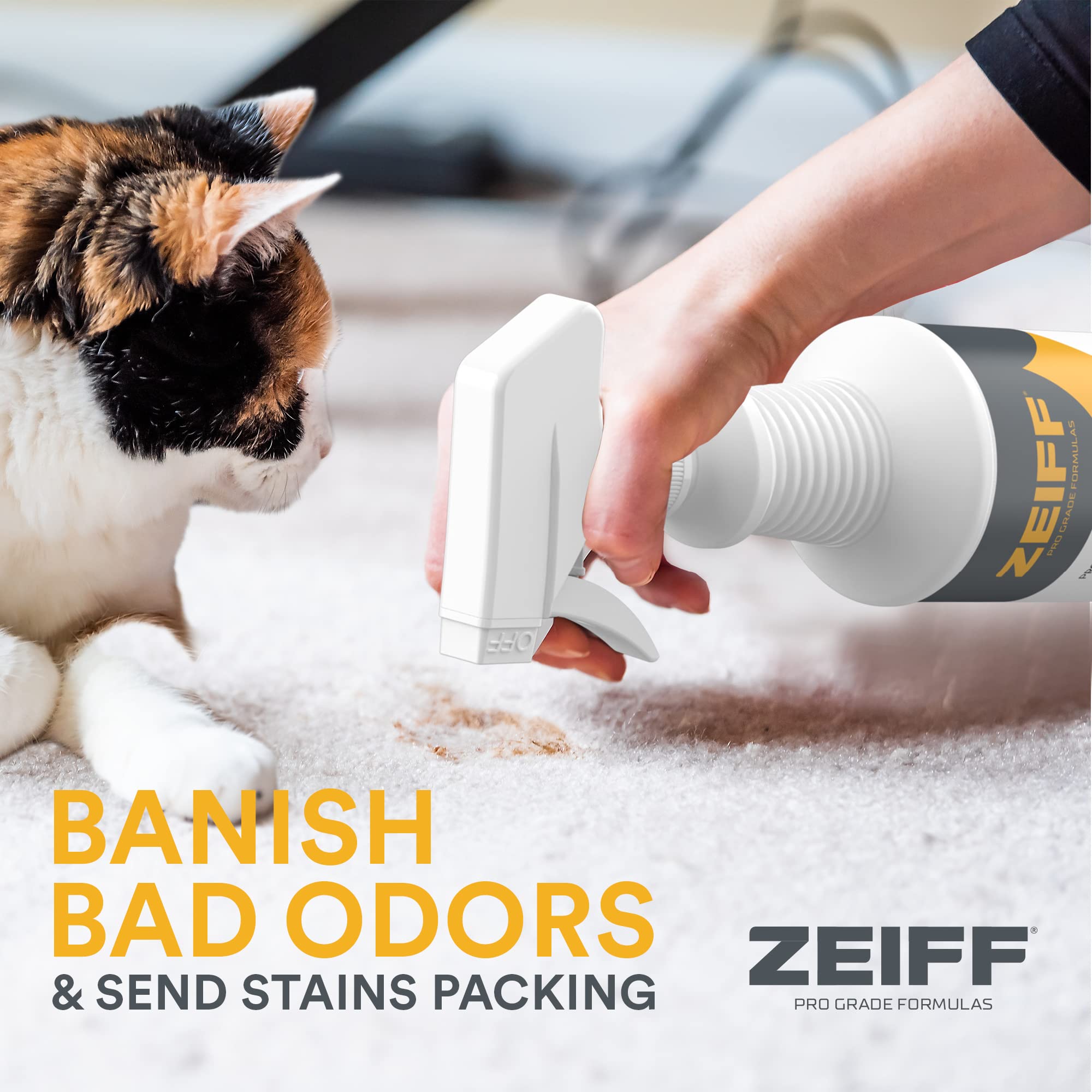 Zeiff – bouteille pratique: formulation enzymatique agit au contact.