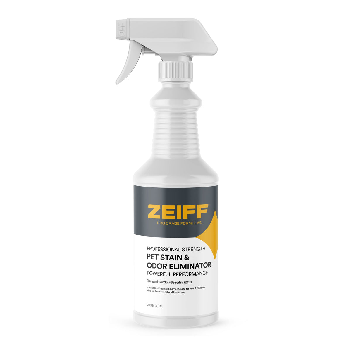 Zeiff nettoyant taches et odeurs, bouteille quart, agit sur tapis et sols.