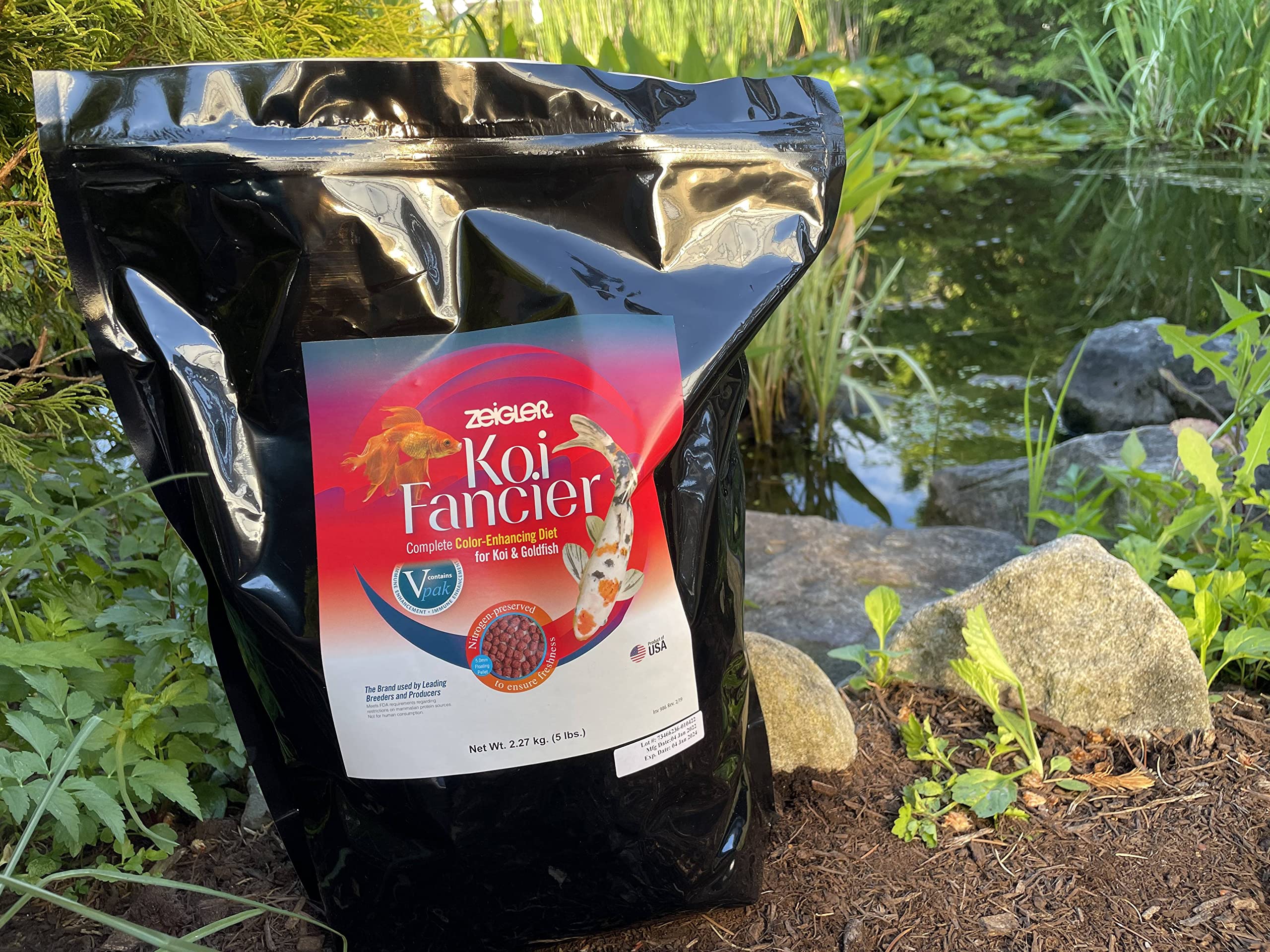 Zeigler granulés spiruline améliorant couleur et appétence pour koi et poissons rouges