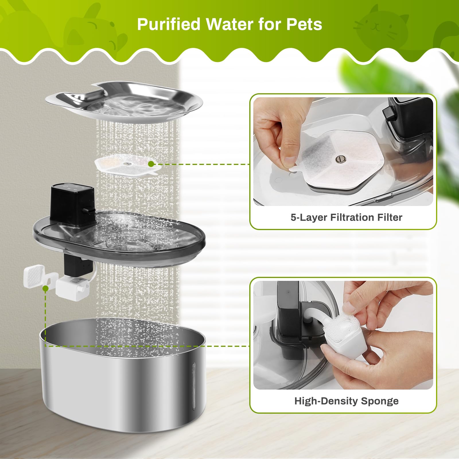 ZEKIRY filtration multi couches capture cheveux et impuretés
