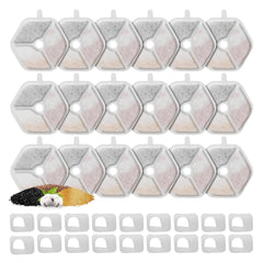 ZEKIRY filtre 5 couches pour fontaine chat, filtration complète et eau plus fraîche