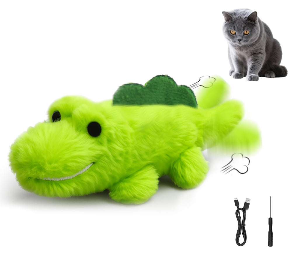 Jouet ZeLing HTL alligator en mouvement 360° stimulant la chasse naturelle du chat.