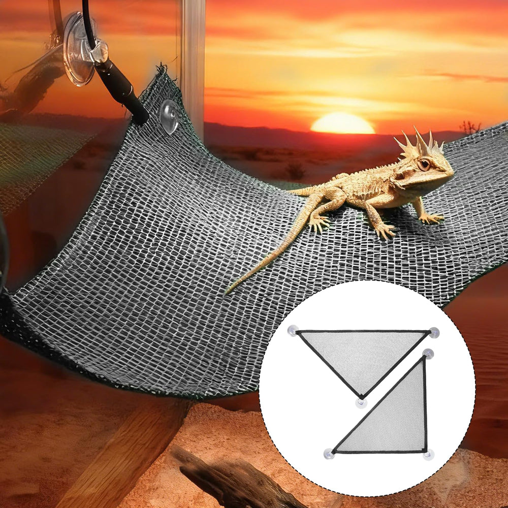 Hamac Zelphvt pour python noir, parfait pour l’observation et le repos.