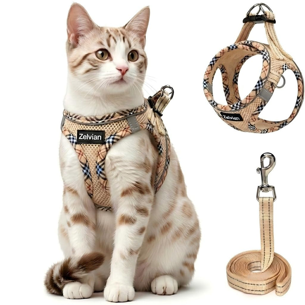 Harnais Zelvian ajustable enfilage rapide pour le confort du chat