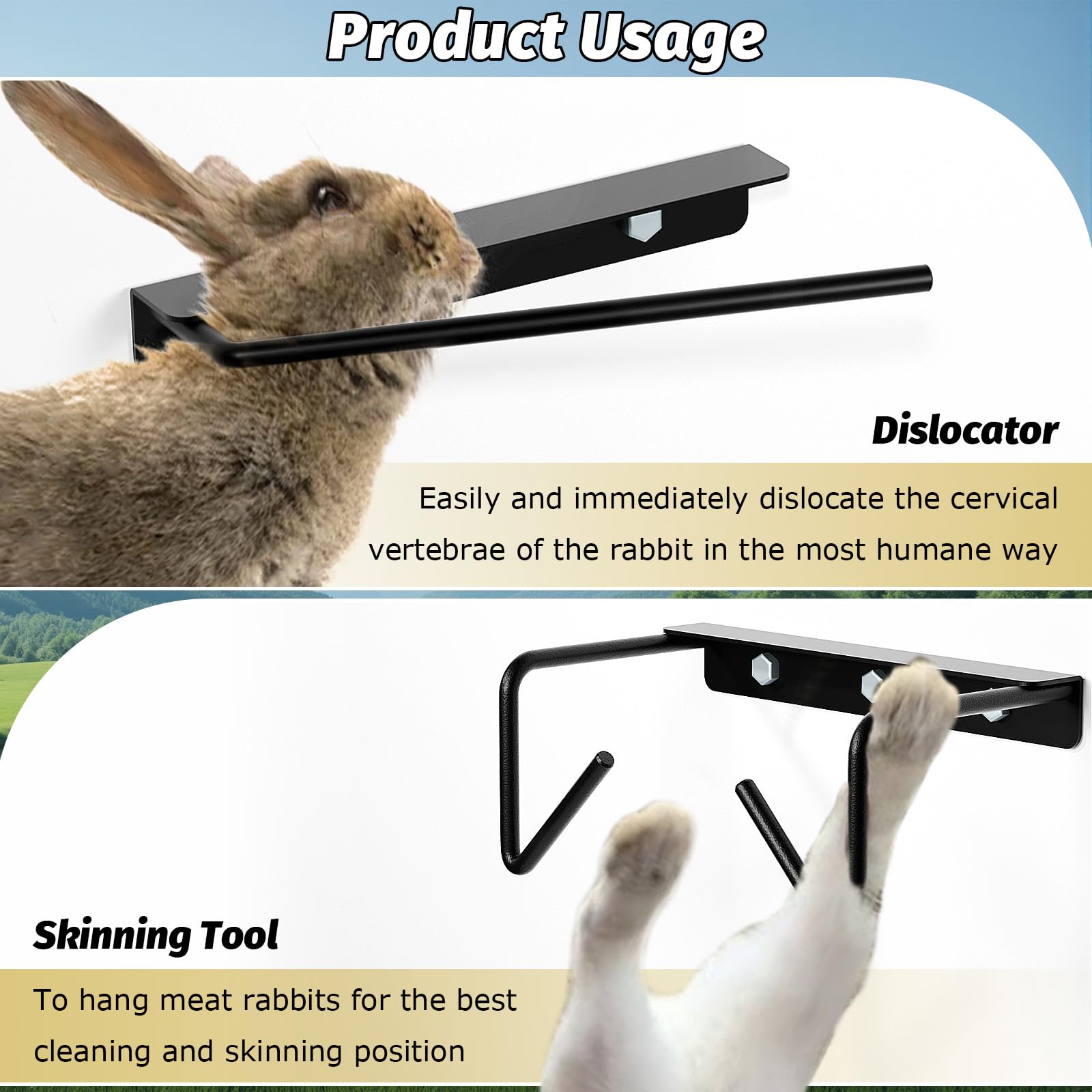 Zelvoro outil peau lapin: outil sûr pour écorcher et nettoyer rapidement.