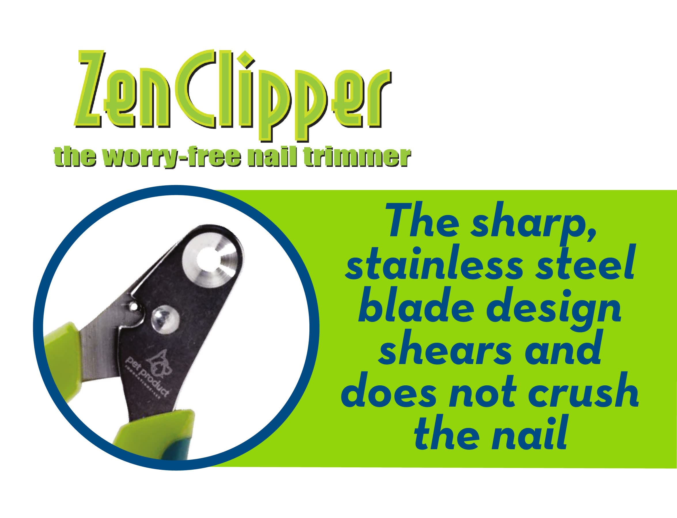 Lames en acier inoxydable Zen Clipper pour une coupe nette.