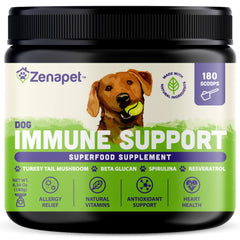 Zenapet Poudre Immunité Topper, dose facile à mélanger dans la gamelle de votre chien.