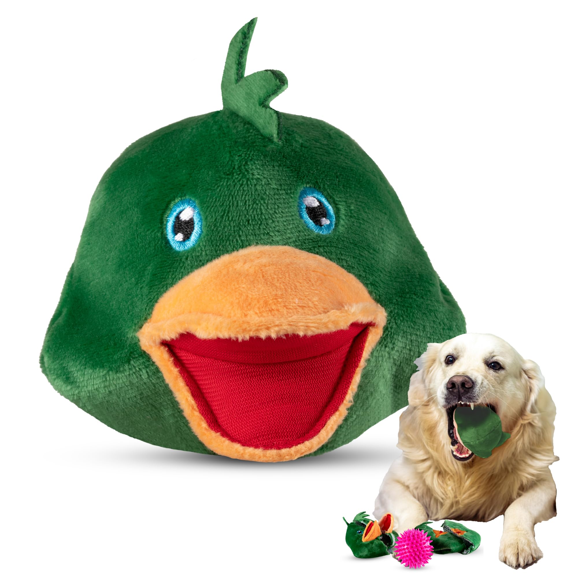 ZENAPOKI canard interactif: jouet chien stimulant le jeu et la curiosité.
