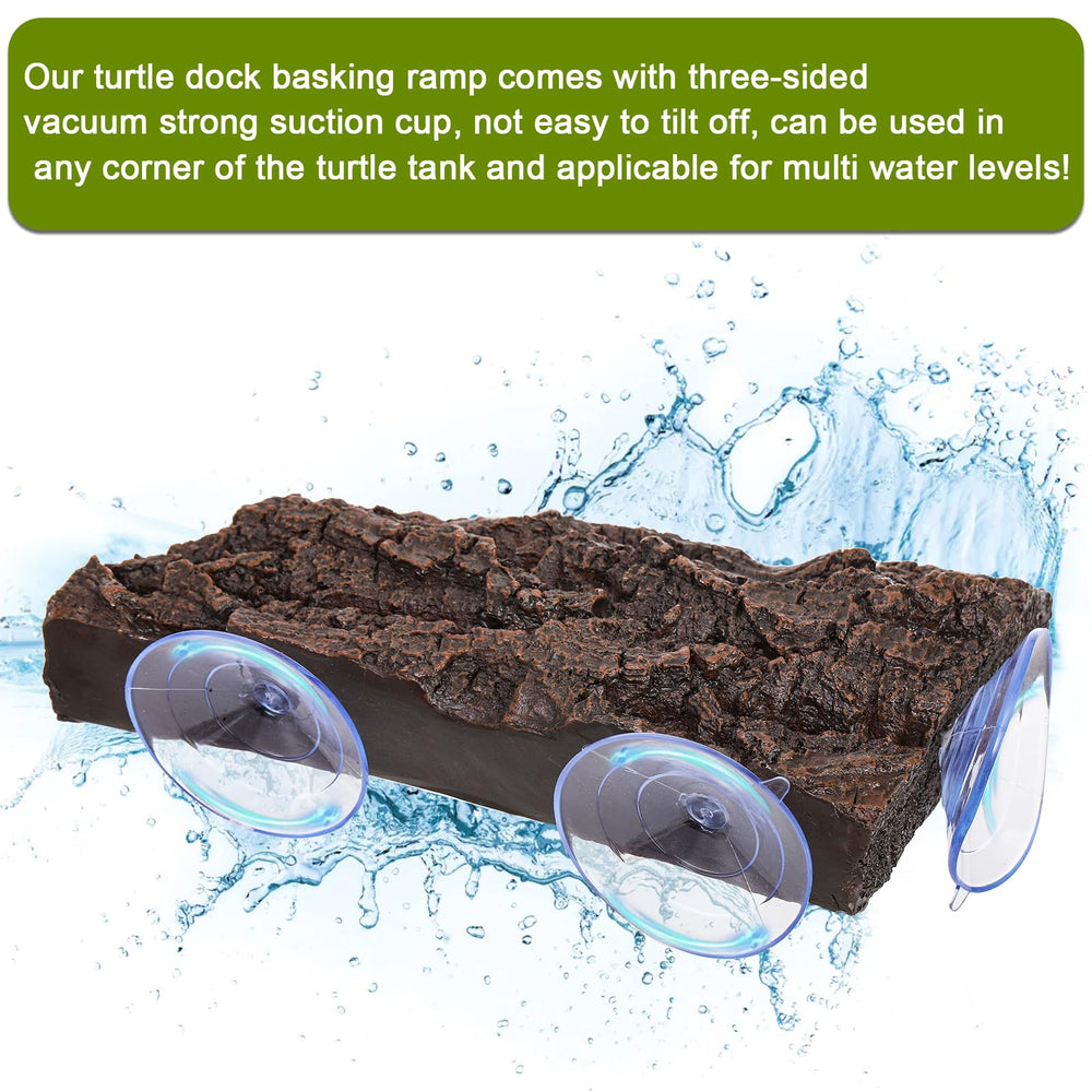 ZENFUN Plateforme tortue imitation écorce: aspect naturel discret pour l’observation.