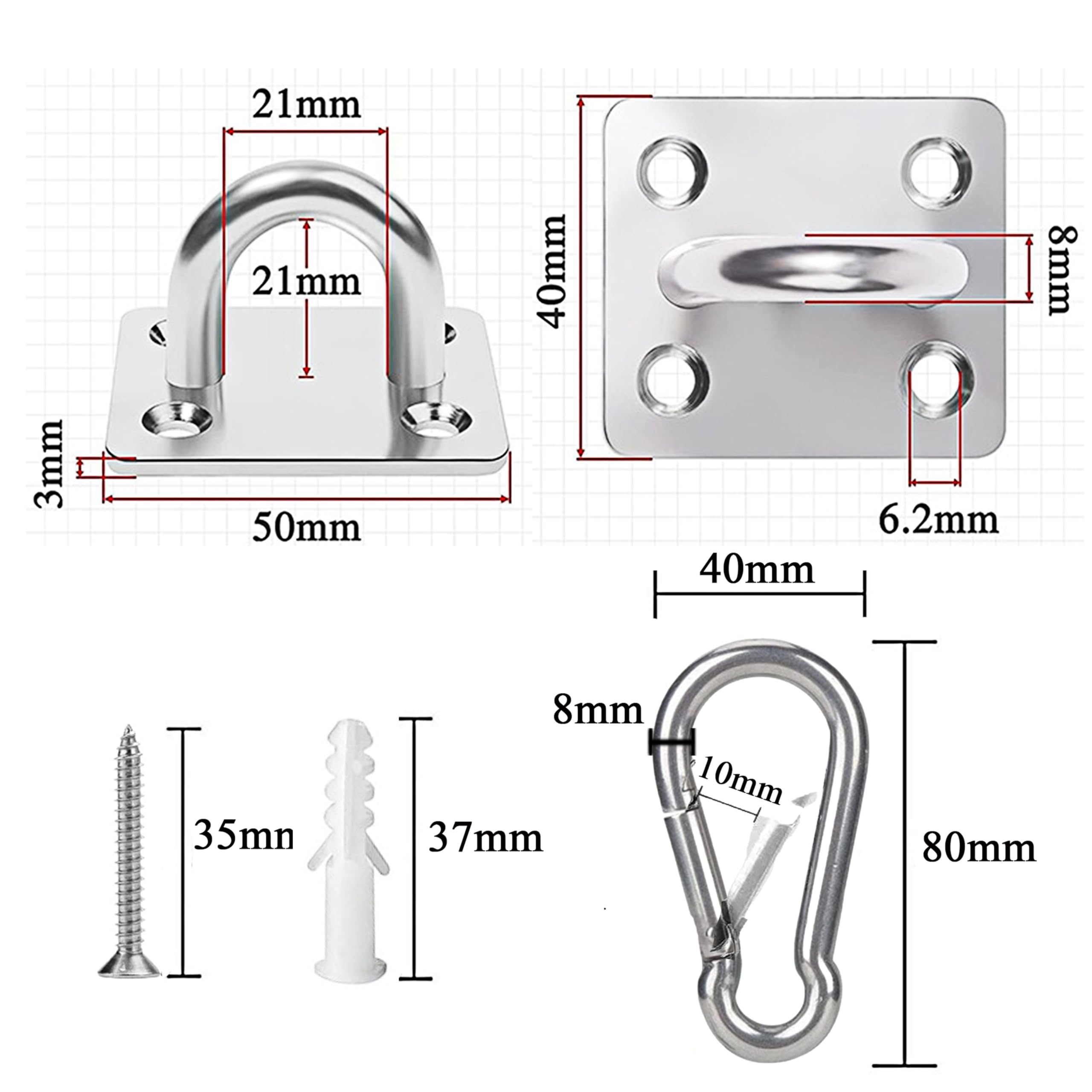 ZENGSUSU carabine M8, ouverture rapide pour attacher facilement la laisse.