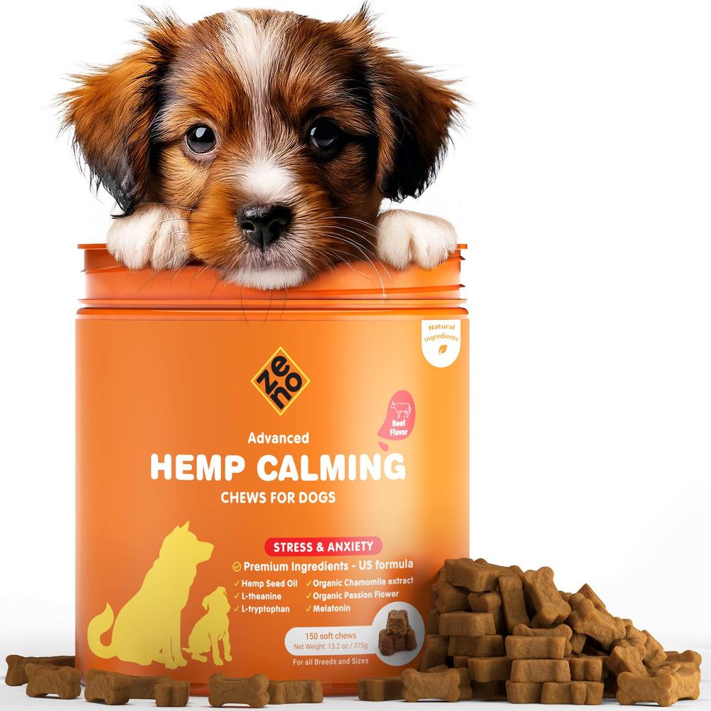 Bouteille ZENO pour chien au boeuf, démontrant un calme potentiel