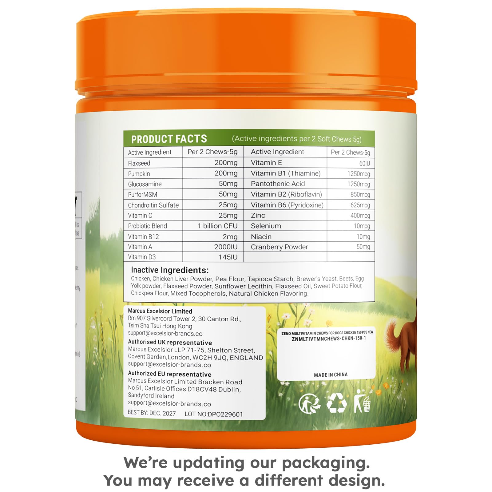 ZENO Chien – dosage quotidien pratique pour le bien-être durable.